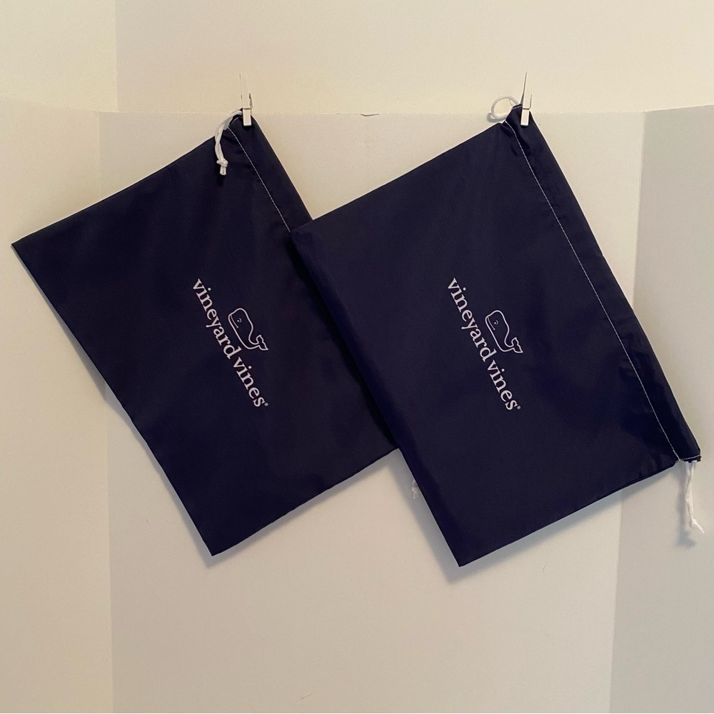Vineyard Vines Set of 2 Navy Blue Drawstring Bags